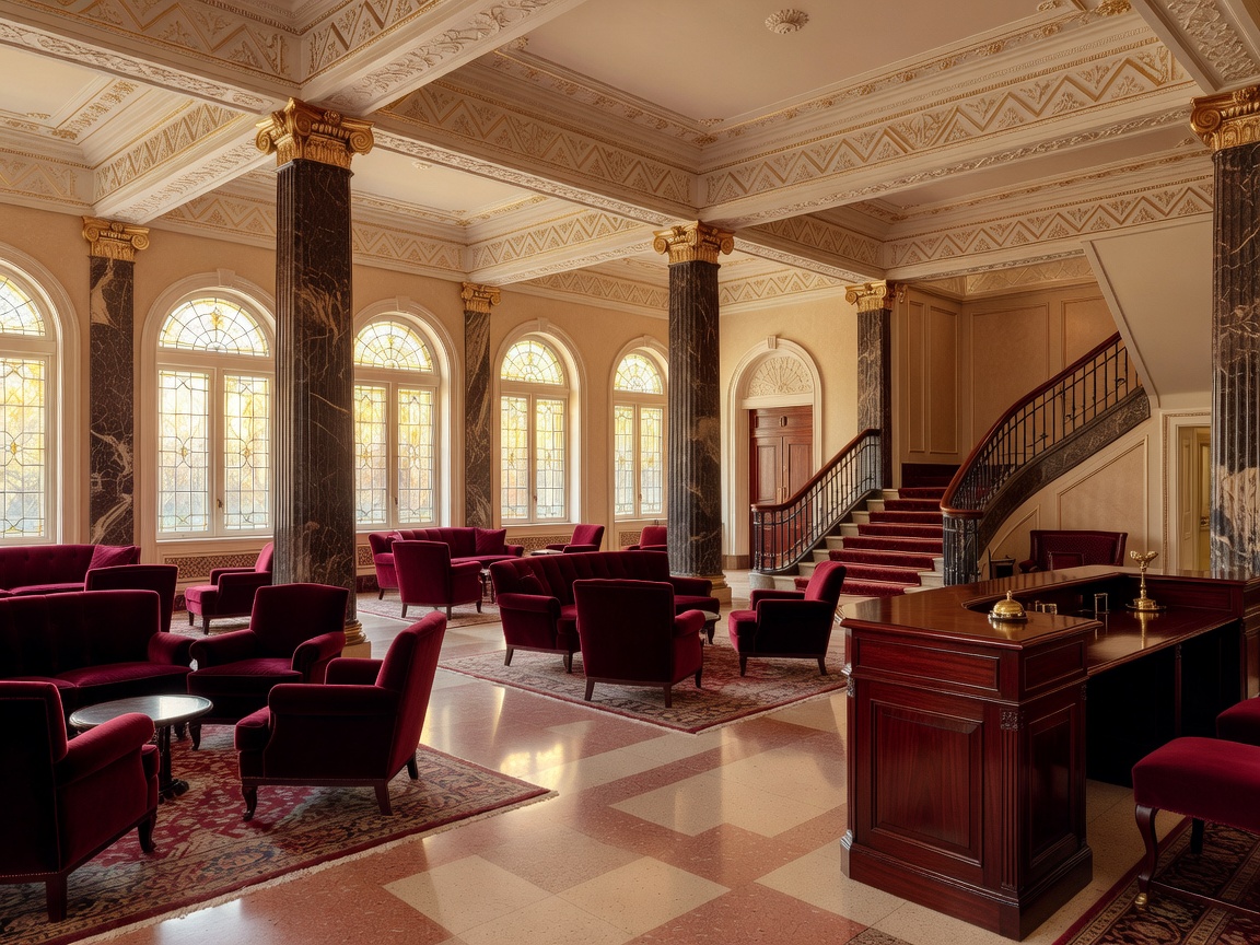 Restored Roaring Twenties lobby architecture of Rosewood Hotel Georgia in Vancouver